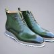Burnished Calfskin Lace-Up Boot