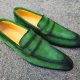 Burnished Suede Penny Loafer